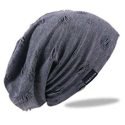 Ruphedy Men Slouchy Beanie Summer Long Oversize Thin Lightweight Skull Cap B011h - color: B405-grey, size: One Size