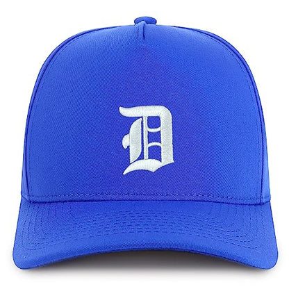 Trendy Apparel Shop Old English D Embroidered 5 Panel High Crown Cotton Pro Style Cap - color: Royal