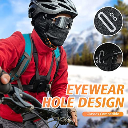 KGC Winter Balaclava for Men Women, Thermal Ski Mask Cold Weather Face Mask - color: Dark-grey