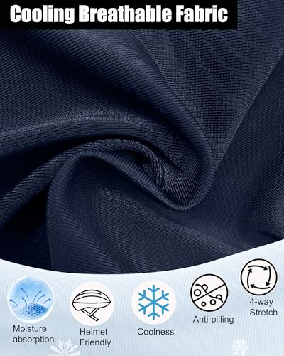 Cooling Skull Caps Helmet Liner Hard Hat Sweat Liner Motorcycle Cycling Cap - color: 3pcs (Black+dark Gray+navy Blue)
