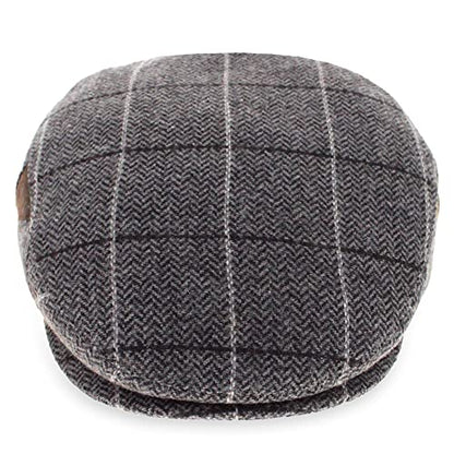 Belfry Wool Blend Tweed Flat Caps Mens Womens 5 Colors - color: Jakegrey, size: Small