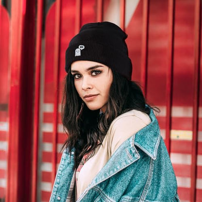 Cool Graphic Beanie for Men and Women - Black - color: Funny2