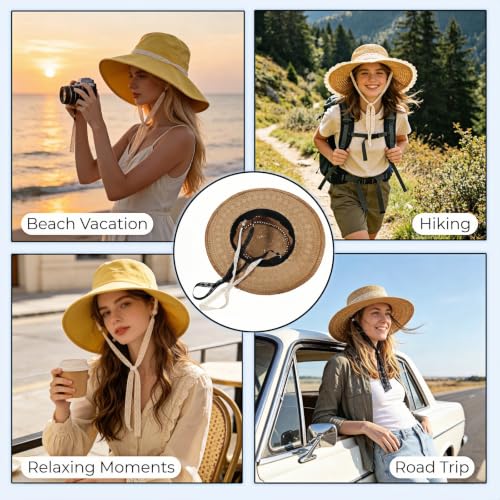 Lace Hat Wind Strap Adjustable Chin Cord Set of 2