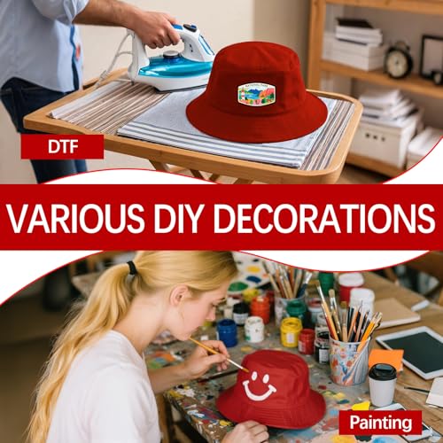 Bucket Hats Bulk Solid Color DIY Blank Hat Bucket Hats for Men, Women and Adults - color: 3pcs Red Bucket Hat