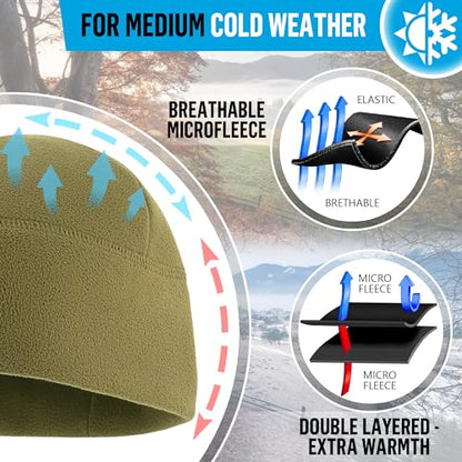 M-Tac Fleece Watch Cap - Army Military Tactical Beanie Hat Winter Skull Cap - color: Ocp, size: Medium