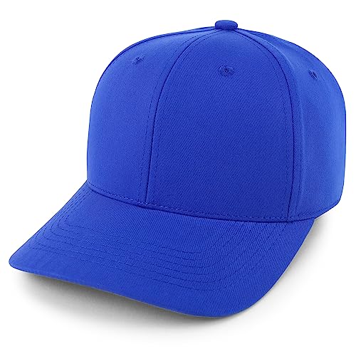 Trendy Apparel Shop Structured High Profile 6 Panel Curved Bill Snapback Baseball Cap - color: Royal