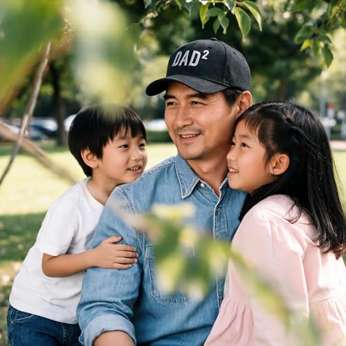 Cool Dad Hats with Funny Sayings Graphic Caps for Dads and Father's Day - color: Black - Dad Squared