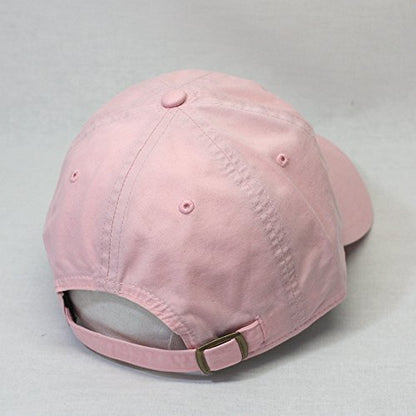 Washed Canvas Combed Cotton Unstructured Soft Crown Adjustable Dad Hat Baseball Cap - color: Pink Cp