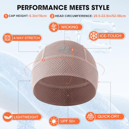 Fashion Cooling Skull Cap Sweat Control Breathable Helmet Liner 3-Pack - color: Black/Gray/Pink