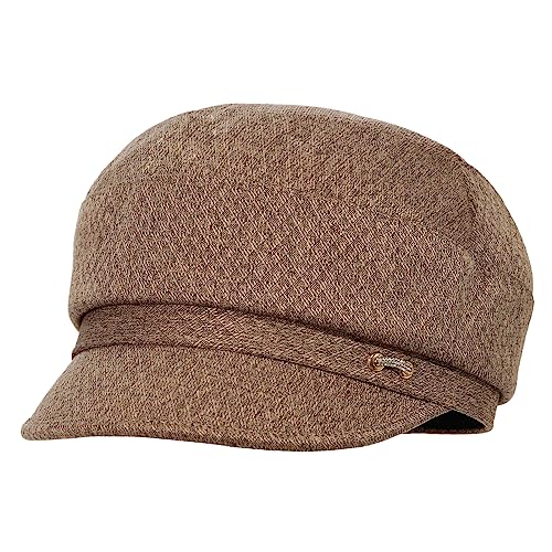 Women Retro Classic Visor Newsboy Cabbie Cap Beret Hats with Flower Buckle for Woman Ladies - color: 4coffee