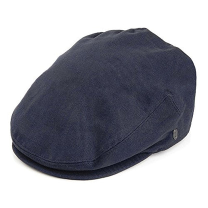 Lightweight Classic Cotton Ivy/Newsboy/Paperboy/Flat Cap Hat with Fixed Sizing and Satin Lining - color: Navy, size: Large
