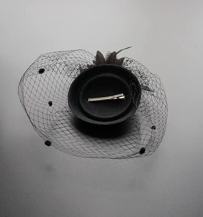 Fascinators Tea Party Hats with Veil - 20s 50s Pillbox Hat Cocktail Tea Party Headwear Church Derby Hat for Women