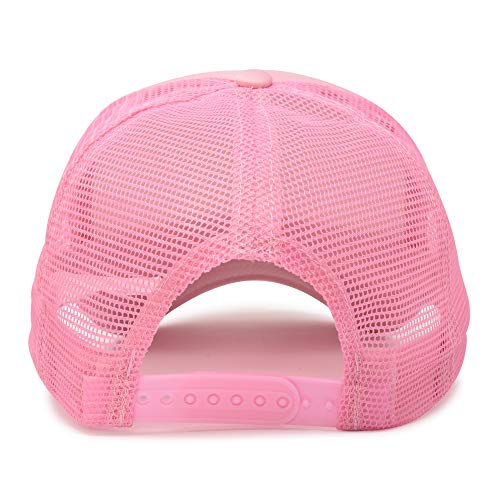 DALIX Solid Blank Trucker Hats Caps 2 Pack - color: Light Pink