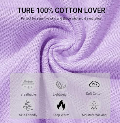 JarseHera 100% Cotton Slouchy Beanie for Women Men Soft Chemo Headwear Set - color: 2 Pcs,pink+purple
