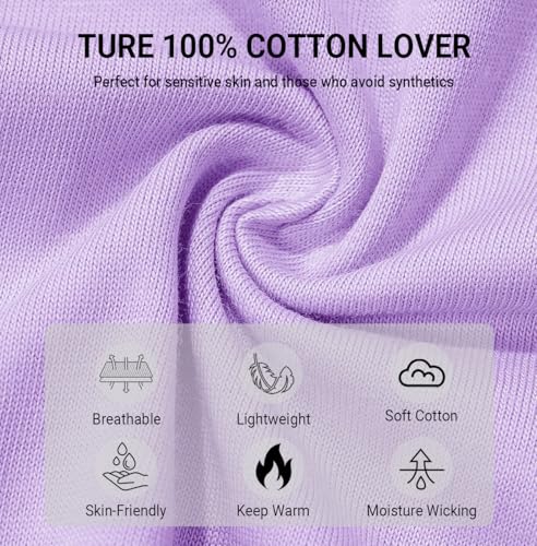 JarseHera 100% Cotton Slouchy Beanie for Women Men Soft Chemo Headwear Set - color: 2 Pcs,pink+purple