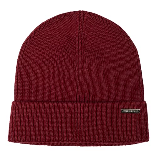 Revony 100% Cotton Men’s Skull Beanie – Soft, Structured, Everyday Comfort - color: Maroon