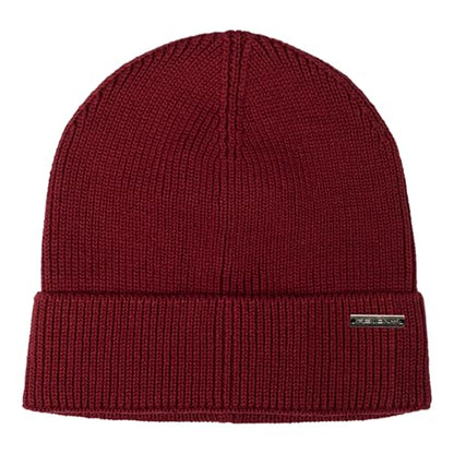 Revony 100% Cotton Men’s Skull Beanie – Soft, Structured, Everyday Comfort - color: Maroon