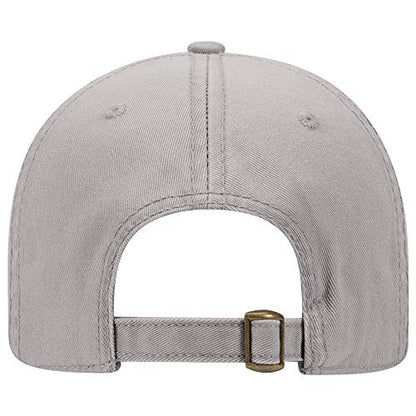 OTTO 6 Panel Low Profile Garment Washed Superior Cotton Twill - color: Gray
