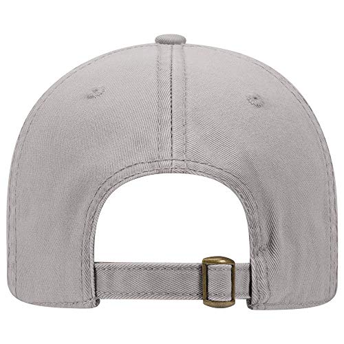 OTTO 6 Panel Low Profile Garment Washed Superior Cotton Twill - color: Gray