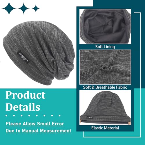 Ruphedy Men Slouchy Beanie Summer Long Oversize Thin Lightweight Skull Cap B011h - color: B018h-grey, size: One Size