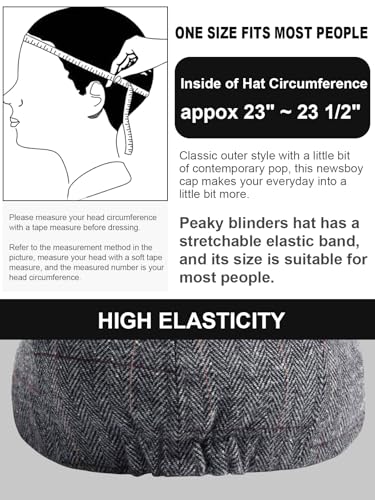 Senker Fashion 2 Pieces Newsboy Cap for Men - color: Grey Brown
