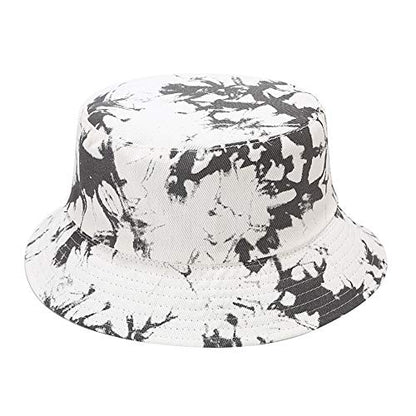 Umeepar Unisex Reversible Packable Bucket Hat Sun Hat for Men Women - color: Tie-dyed Grey White