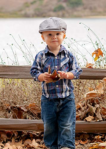 Born to Love Infant, Toddler Boys Pinstripe Driver Cap Baby Hat - color: Grey Newsboy Cap Only, size: 2-3