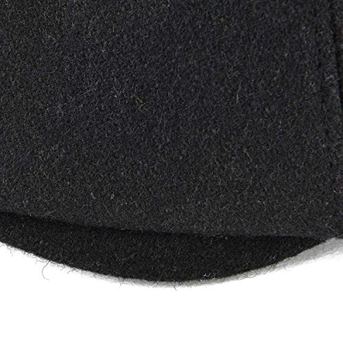 VOBOOM Men Wool Blend 8 Panel Newsboy Cap Tweed Hat - color: Black