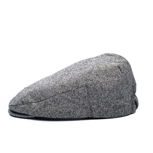 Born to Love Flat Scally Cap Boy's Tweed Page Boy Newsboy Baby Kids Driver Cap Hat - color: Grey Stripe, size: XX-Small