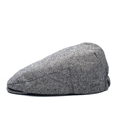 Born to Love Flat Scally Cap Boy's Tweed Page Boy Newsboy Baby Kids Driver Cap Hat - color: Grey Stripe, size: Large