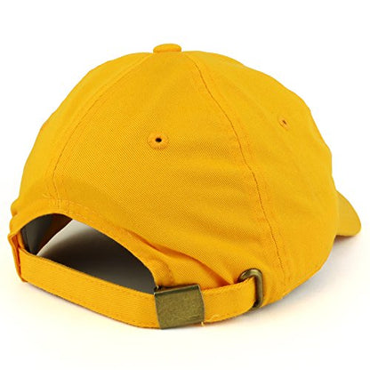 Trendy Apparel Shop Plain Unstructured Relaxed Style Dad Hat - color: Gold
