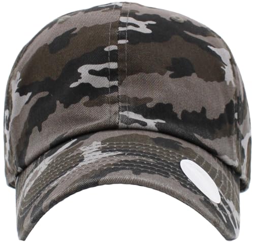 KBETHOS® Classic Washed Cotton Baseball Cap - color: Black Camo