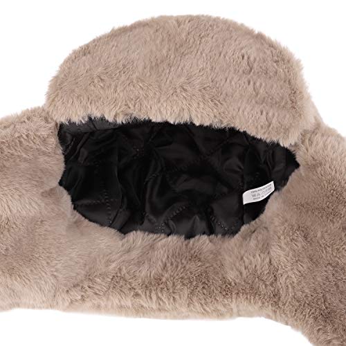 Adults Winter Cozy Plush Ushanka Russian Hat Windproof Full Hood Earflap Hat Warm Cold Proof Ski Hunting Cycling Trapper Hats - color: Khaki