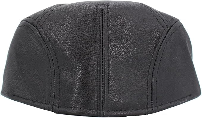 Newsboy Leather Ivy Newsboy Flat Cap Cabbie Driving Fishing Hat for Men S,M,L,XL,2XL,3XL - size: Large