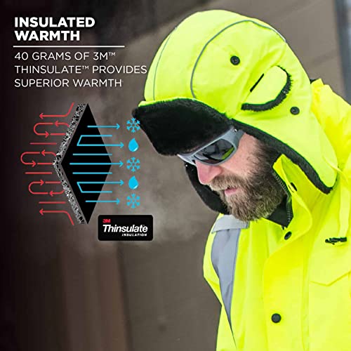 Ergodyne N-Ferno 6802 Thermal Winter Trapper Hat - color: Lime, size: Large-X-Large