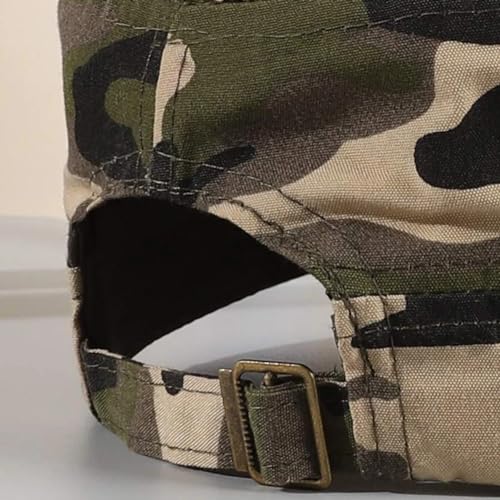 2 Pack Cadet Army Caps Flat Top Military Hats for Men Women - color: Jungle Camo