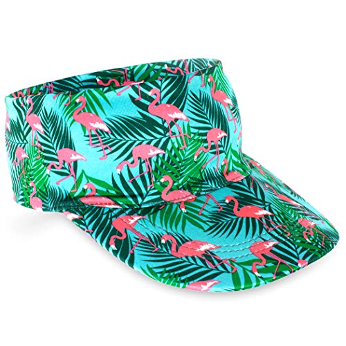 Gone For a Run Running Visor - Comfort Performance - One Size Fits Most - color: Flock It Flamingos