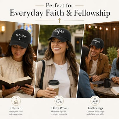 Man of God Husband Dad Embroidered Hat Camping Caps for Women - color: Blessed 22