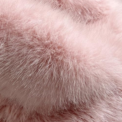 Dikoaina Faux Fur Bucket Hat for Women Girl – Oversized Brim, Super Soft & Fluffy Winter Hat - color: Dark Green