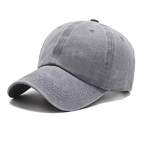 NPJY Baseball Cap Golf Dad Hat Adjustable Original Classic Low Profile Hat - color: Grey(washed)
