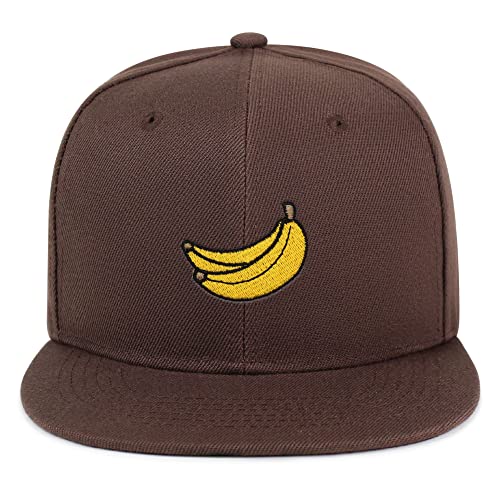 JPAK Banana Fruit Hip-Hop Snapback Hat Embroidered Baseball Cap Monkey - color: 10. Brown