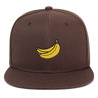 JPAK Banana Fruit Hip-Hop Snapback Hat Embroidered Baseball Cap Monkey - color: 10. Brown