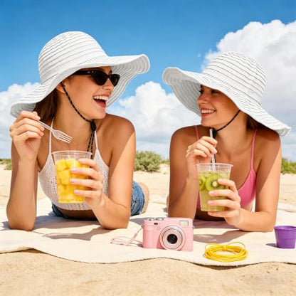 Sun Hat for Men Women UV Protection Wide Brim Fishing Hats Breathable UPF 50+ Boonie Bucket Hats Beach Safari Hiking Garden - color: White