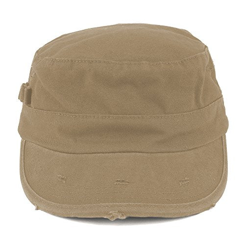 ARMYCREW Washed Cotton Army BDU Style Fitted Military Cap - color: Khaki, size: Small-Medium
