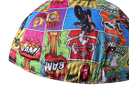Funny Cycling Cap - Polyester Cartoon Cycling Hat-Under Helmet - Cycling Helmet Liner Breathable&Sweat Uptake - color: B6