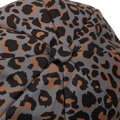 Newsboy Cabbie Baker boy hat Beret Cap for Women Pageboy Visor Paperboy Hat Sailor Fiddler Hat Adjustable - color: Leopard Gray