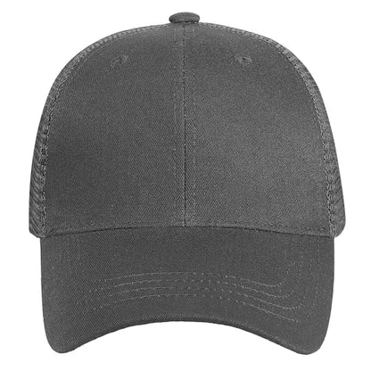 Falari Trucker Hat Baseball Cap Structured Plain Design 6 Panel, Adjustable Size - color: 1pk Dark Gray