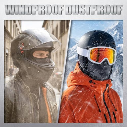 Camo Shiesty Balaclava Extra Long Neck, Motorcycle Ski Under Helmet mask - color: 1black/Orange