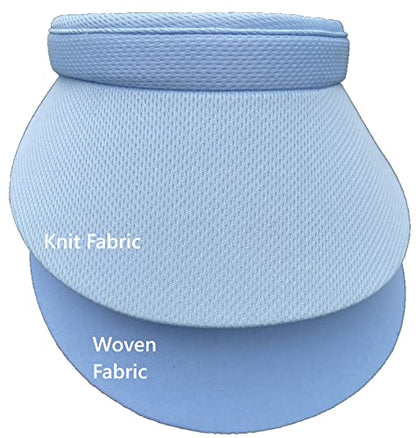 Generic Womens Slip-on Visor - color: Light Blue (Knit Fabric)