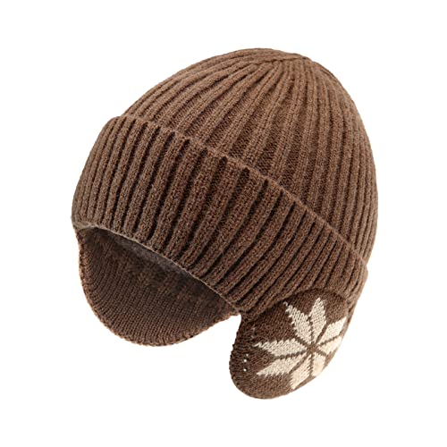 BAVST Hat for Men Knitted Beanie Women Winter Hats Men’s Stretchy Caps Outdoor Beanies Fleece Lined Ear Warmer - color: X-khaki